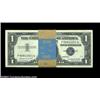 Image 1 : Fr. 1620 $1 1957A Silver Certificates. Gem Crisp Uncirculated.A pristine original pack of 100 notes.