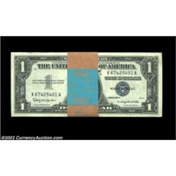 Fr. 1621 $1 1957B Silver Certificates. Choice to Gem Crisp Uncirculated.Ninety-nine consecutive note