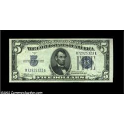 Fr. 1651 $5 1934A Mule Silver Certificate. Gem Crisp Uncirculated.First of this consecutive pair, al