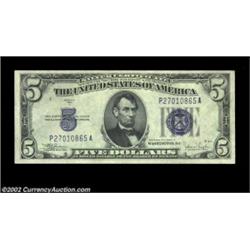 Fr. 1653 $5 1934C Mule Silver Certificate. Choice Crisp Uncirculated.Back check 637 mule, gem but fo