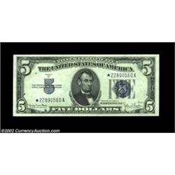 Fr. 1654* $5 1934D Narrow Silver Certificate. Gem Crisp Uncirculated.Perfectly centered and with bla