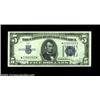 Image 1 : Fr. 1654* $5 1934D Narrow Silver Certificate. Gem Crisp Uncirculated.Perfectly centered and with bla