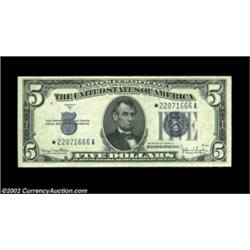 Fr. 1654* $5 1934D Silver Certificate. Wide II. Extremely Fine.Well centered and with superior color