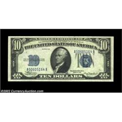 Fr. 1701 $10 1934 Silver Certificates. Choice-Gem Crisp Uncirculated.Two pieces, one a Gem non-mule,