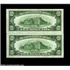 Image 2 : Fr. 1704 $10 1934C Silver Certificates. Gem Crisp Uncirculated.A crackling fresh consecutive pair. 2