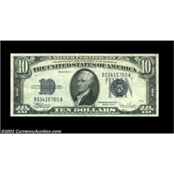 Silver Certificate Pair.Fr. 1704 $10 1934C Silver Certificate Choice CUFr. 1705 $10 1934D Silver Cer