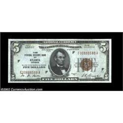 Fr. 1850-F $5 1929 Federal Reserve Bank Note. Gem Crisp Uncirculated.A perfectly centered example be