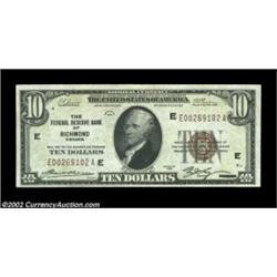 Fr. 1860-E $10 1929 Federal Reserve Bank Note. Extremely Fine.A lightly circulated note from the Ric