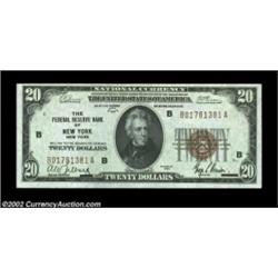 Fr. 1870-B $20 1929 Federal Reserve Bank Note. Choice Crisp Uncirculated.This $20 New York FRBN is s