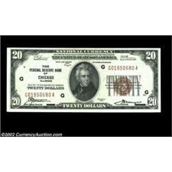 Fr. 1870-G $20 1929 Federal Reserve Bank Note. Choice Crisp Uncirculated.An appealing example from t