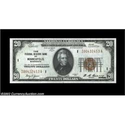 Fr. 1870-I $20 1929 Federal Reserve Bank Note. Gem Crisp Uncirculated.Fresh, original, and nicely ce