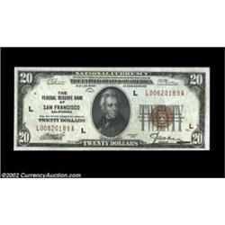 Fr. 1870-L $20 1929 Federal Reserve Bank Note. Gem Crisp Uncirculated.This has emerged as the key di