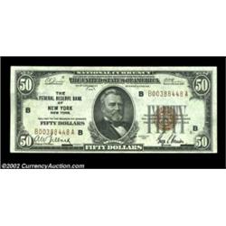 Fr. 1880-B $50 1929 Federal Reserve Bank Note. Crisp Uncirculated.This New York District FRBN $50 ha