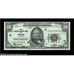 Fr. 1880-G $50 1929 Federal Reserve Bank Note. Choice Crisp Uncirculated.Gem but for its slightly hi