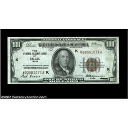 Fr. 1890-K $100 1929 Federal Reserve Bank Note. About Uncirculated.A lovely note with by far the low