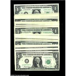 Fr. 1901-A-L $ 1963A Federal Reserve Notes. Gem Crisp Uncirculated.A block set of 69 pieces. 69 note