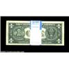 Image 2 : Fr. 1902-G* $1 1963B Federal Reserve Notes. Original pack of 100. Gem Crisp Uncirculated.A pack of 1