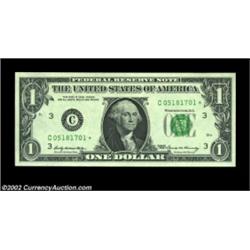 Fr. 1903-C* $1 1969 Federal Reserve Note. Gem Crisp Uncirculated.A beautiful example of this scarce.