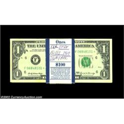 Fr. 1903-F* $1 1969 Federal Reserve Notes. Original pack of 100. Gem Crisp Uncirculated. Important n