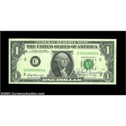 Fr. 1905-C $1 1969B Federal Reserve Note. Gem Crisp Uncirculated.Autographed by Treasury Secretary J