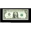 Image 1 : Fr. 1911-A* $1 1981 Federal Reserve Note. Mule Changeover Pair. Gem Crisp Uncirculated.The back chec