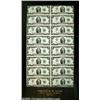 Image 1 : Fr. 1935-A* $2 1976 Federal Reserve Notes. Uncut Sheet of 16. Gem Crisp Uncirculated.A pristine Bost