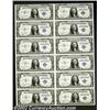 Image 1 : Fr. 1935-E $2 1976 Federal Reserve Notes. Uncut Sheet of 16. Gem Crisp Uncirculated.This lovely uncu