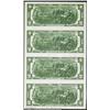 Image 2 : Fr. 1935-J* $2 1976 Federal Reserve Notes. Uncut Sheet of Four. Gem Crisp Uncirculated.A lovely uncu