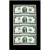 Image 3 : Fr. 1935-J* $2 1976 Federal Reserve Notes. Uncut Sheet of Four. Gem Crisp Uncirculated.A lovely uncu