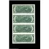 Image 4 : Fr. 1935-J* $2 1976 Federal Reserve Notes. Uncut Sheet of Four. Gem Crisp Uncirculated.A lovely uncu