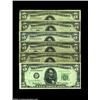 Image 1 : Circulated $5 Federal Reserve Notes.Fr. 1952-I $5 1928B Federal Reserve Note VGFr. 1961-A* $5 1950 F