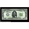 Image 1 : A Pair of Early Federal Reserve Notes.Fr. 1955-K $5 1934 Light Green Seal. About Uncirculated.Fr. 20