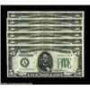 Image 1 : Fr. 1957-A $5 1934A Federal Reserve Notes. Choice Crisp Uncirculated.A run of six consecutive exampl