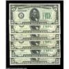 Image 1 : Series 1934D $5 Fed Grouping$5 1934D Federal Reserve Notes. Boston, Philadelphia, Cleveland, Richmon