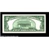 Image 4 : Fr. 1961-E $5 1950 Federal Reserve Notes. Changeover Pair. Gem Crisp Uncirculated.A nice narrow to W