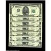 Image 1 : Fr. 1963-B/Fr. 1963-B* $5 1950B Federal Reserve Notes. Gem Crisp Uncirculated.Five consecutive regul