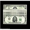 Image 1 : Fr. 1968-A $5 1963A Federal Reserve Notes. Gem Crisp Uncirculated.A run of ten consecutive pieces. I