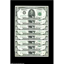 1969 and 1969A $5 Fed Stars$5 1969* Federal Reserve Notes. New York (consecutive pair), St. Louis, D