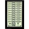 Image 1 : Fr. 1986-L $5 1999 Federal Reserve Notes. Gem Crisp Uncirculated.This interesting group of 10 notes.