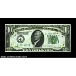 Fr. 2001-D $10 1928A Federal Reserve Note. Gem Crisp Uncirculated.A crackling fresh example of this.