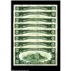 Image 2 : Fr. 2002-G $10 1928B Federal Reserve Notes. About Uncirculated.A run of eight consecutive pieces, ea