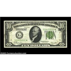 Fr. 2002-G* $10 1928B Light Green Seal Federal Reserve Note. Very Fine-Extremely Fine.A nice looking