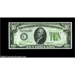 Fr. 2004-C* $10 1934 Light Green Seal Federal Reserve Note. Choice-Gem Crisp Uncirculated.This note.