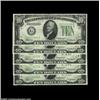 Image 1 : Fr. 2006-G $10 1934A Federal Reserve Notes. Choice-Gem Crisp Uncirculated.Five consecutive notes, al