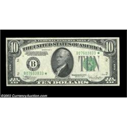 Fr. 2008-B* $10 1934C Federal Reserve Note. Extremely Fine.A well centered example with the appearan