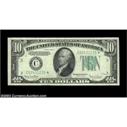 Fr. 2009-C* $10 1934D Federal Reserve Note. Extremely Fine-About Uncirculated.At first glance this n