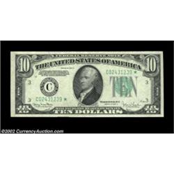 Fr. 2009-C* $10 1934D Federal Reserve Note. Extremely Fine-About Uncirculated.At first glance this n