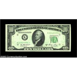 Fr. 2011-K* $10 1950A Federal Reserve Note. Gem Crisp Uncirculated.A lovely example of one of the tw