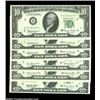 Image 1 : Six Late Issue $10 Fed Stars, including $10 1963A* New York, 1969* Boston, Atlanta, 1977A* Chicago,.