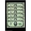 Image 1 : Fr. 2055-B $20 1934A Federal Reserve Notes. Cut Half Sheet of Six. Gem Crisp Uncirculated.Crackling.